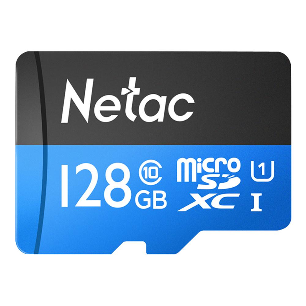 Netac P500 128GB MicroSDXC U1/C10 NT02P500STN-128G-R U1/C10 up to 90MB/s, SD Adapter