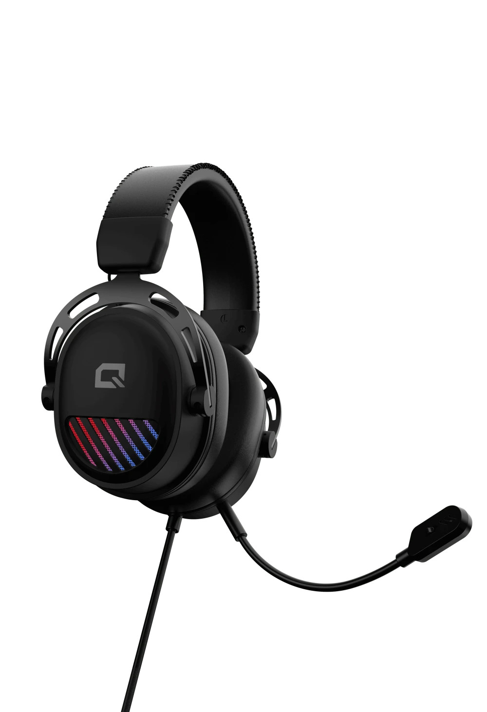 Quantum Gaming ThunderBass RGB Gaming – 50mm Sürücü, RGB Aydınlatma, Alüminyum Tasarım, Gürültü Önleyici Mikrofon, USB +