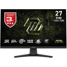 MSI 27" MAG 272F Flat RAPID IPS 0.5ms(GTG) FreeSync Premium Siyah FHD Monitör