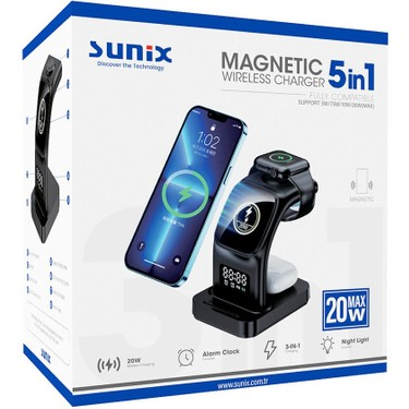 Sunix Magnetic Wireless Charger 5in1