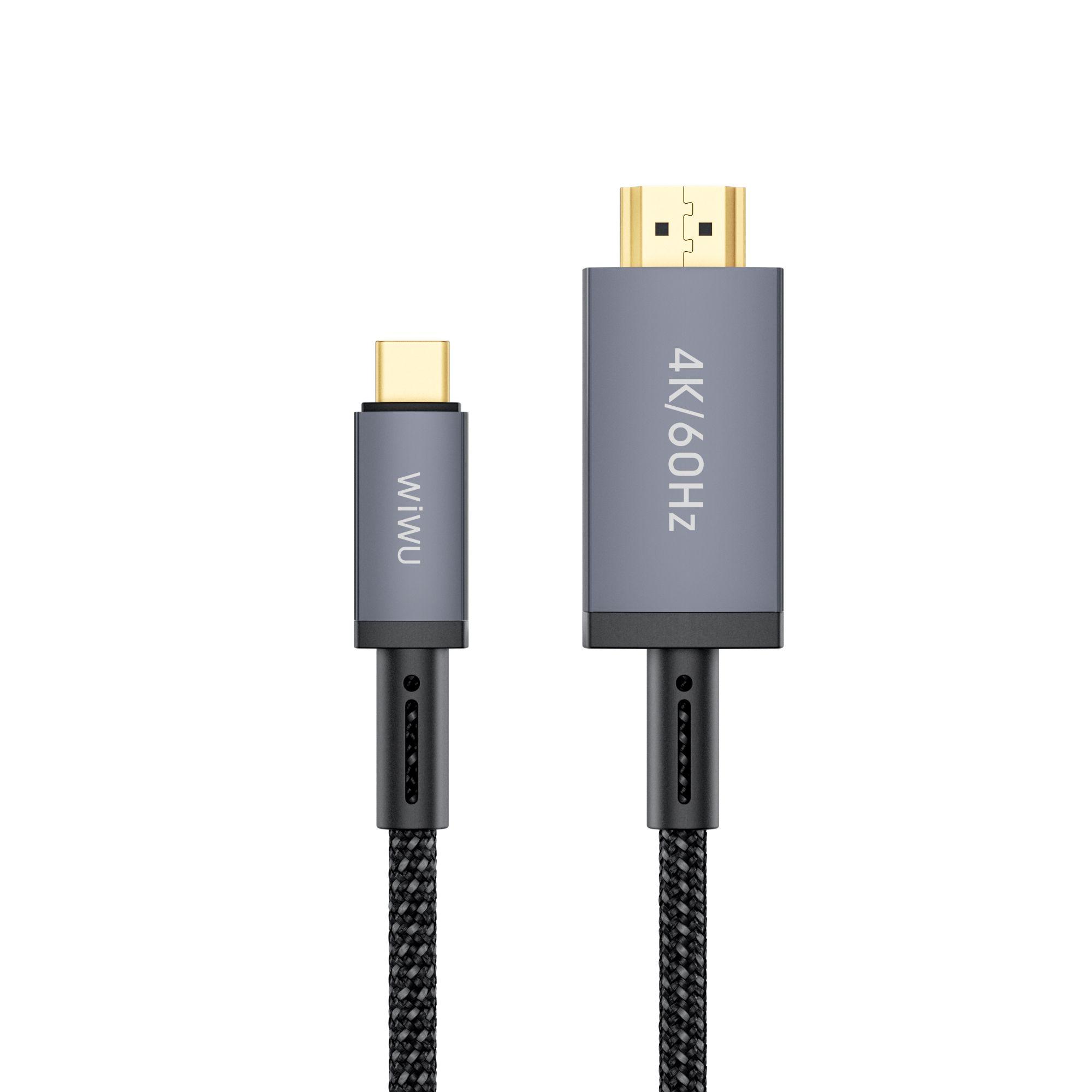 WIWU X10L TYPE-C TO HDMI CABLE 1.2M - GRAY