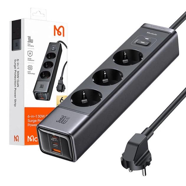 McDodo 6-in 30W Gan Surge Power Strips